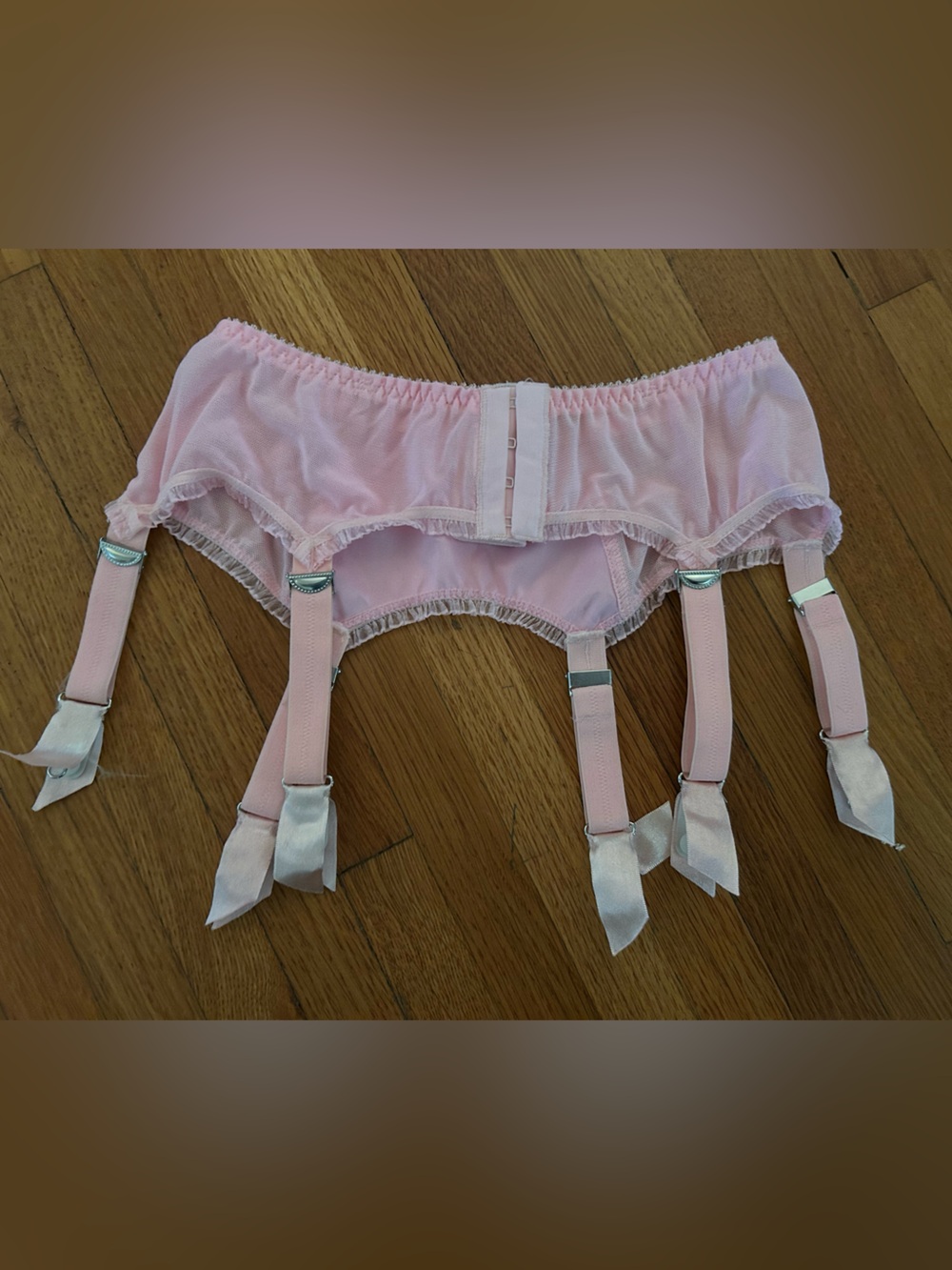 What Katie Did Pink & Silver Suspender Belt - Picture 2 of 3